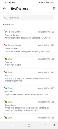 synchronisation de notification avec AirDroid Parental Control