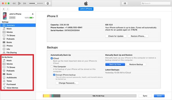 Trouver des fichiers de l'iPhone sur PC avec iTunes