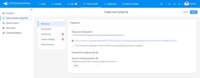 Créez un fichier de configuration