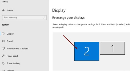 rearrange Windows displays