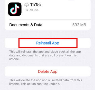 reinstalar TikTok