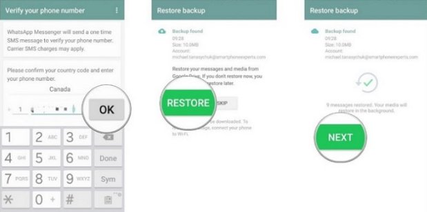 restaurar mensagens do whatsapp a partir do google drive