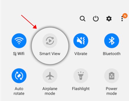 Smart View in Samsung phone