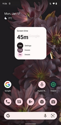 Widget de temps d'écran