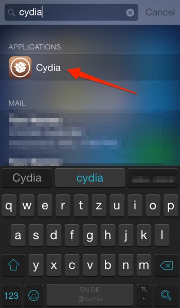 busca Cydia en iPhone para comprobar jailbreak