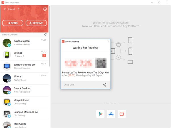 sendanywhere-for-file-transfering