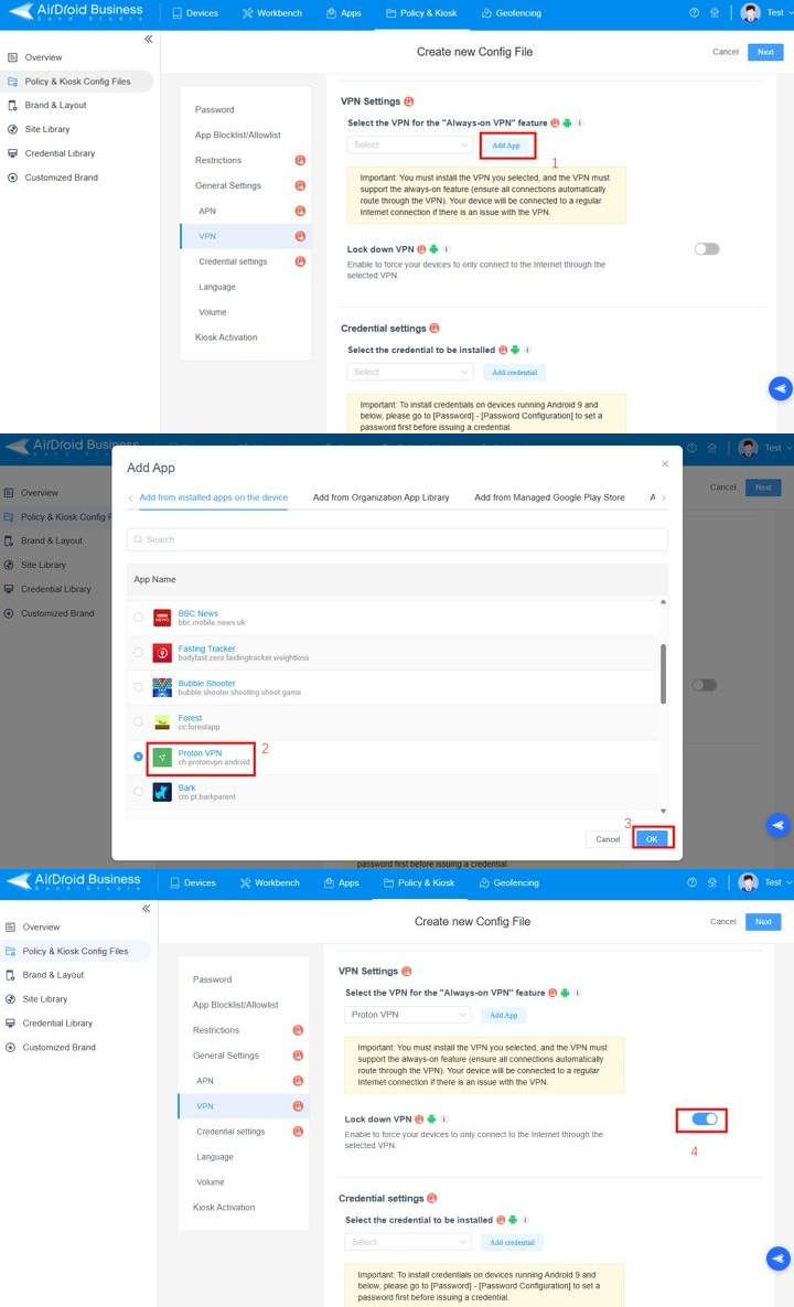 set vpn setting policy