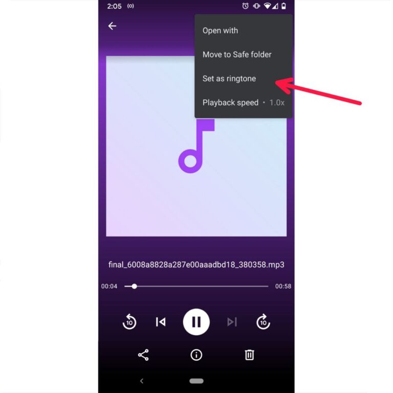 set YouTube video as ringtone