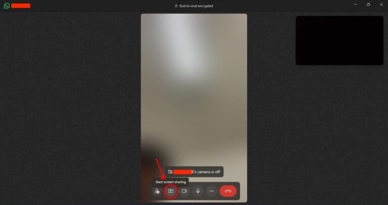 WhatsApp Screen Share desktop