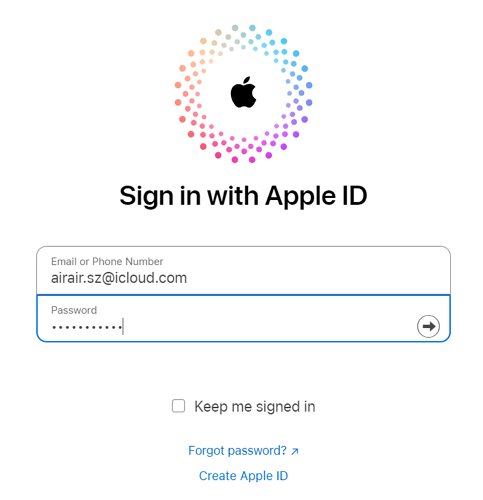 inicia sesión con Apple ID