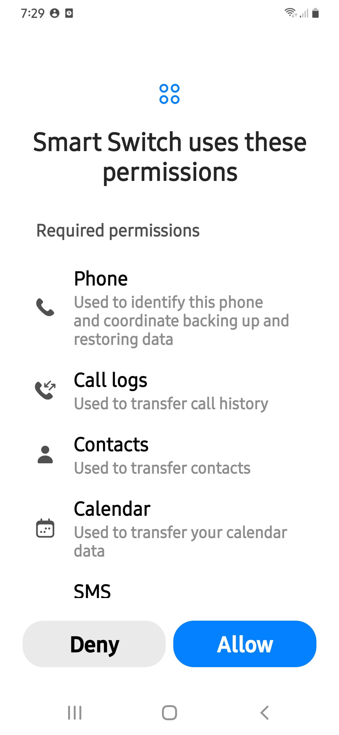 Smart switch permissions