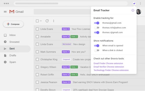 Snovio interface