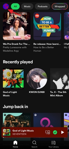 toca tu perfil de Spotify