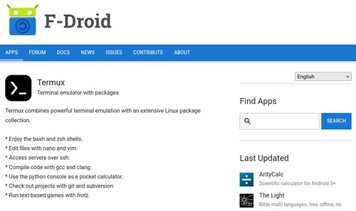 descargar Termux desde F Droid