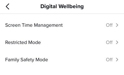 TikTok digital wellbeing