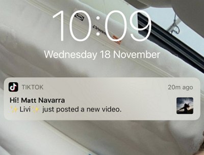 Notificaciones de TikTok