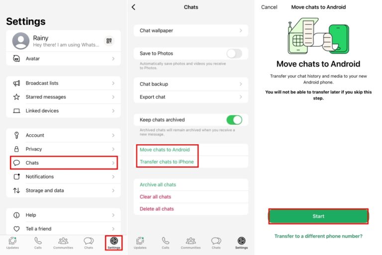 transfer WhatsApp chat