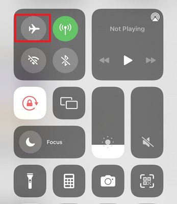 turn on Airplane mode