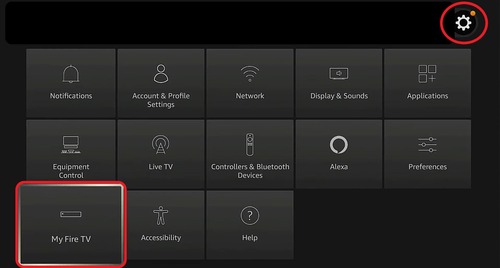 Settings on Amazon Fire TV