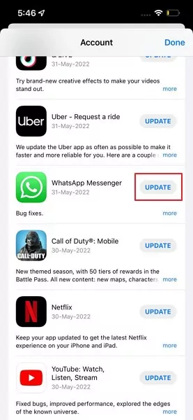 update whatsapp iphone