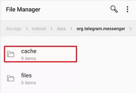 Verwenden Sie den Android-Cache-Ordner