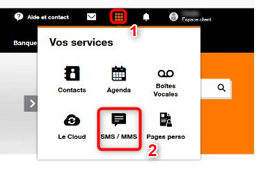 Voir les messages SMS à partir d'Orange