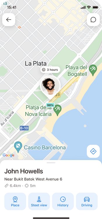 iSharing share your location in real time