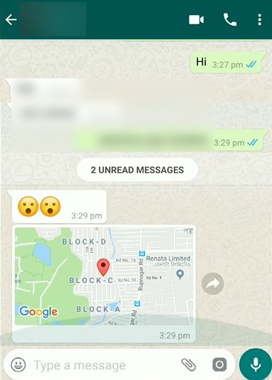 enviar localização no whatsapp