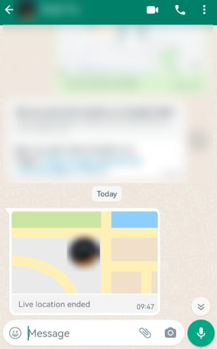 como visualizar a localização ao vivo de alguém no WhatsApp