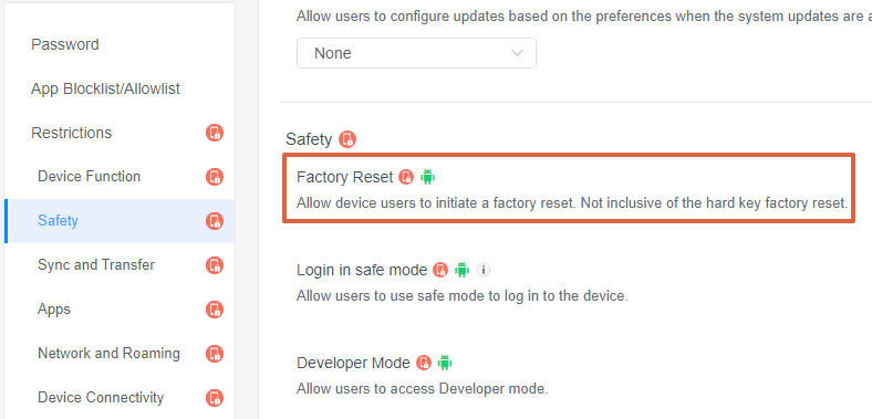 Access-Factory-Reset-Policy-Setting-Section