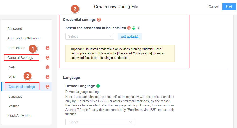 Access-the-Credential-settings-Policy