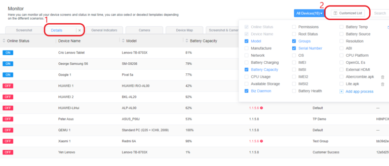 details-template of AirDroid Business