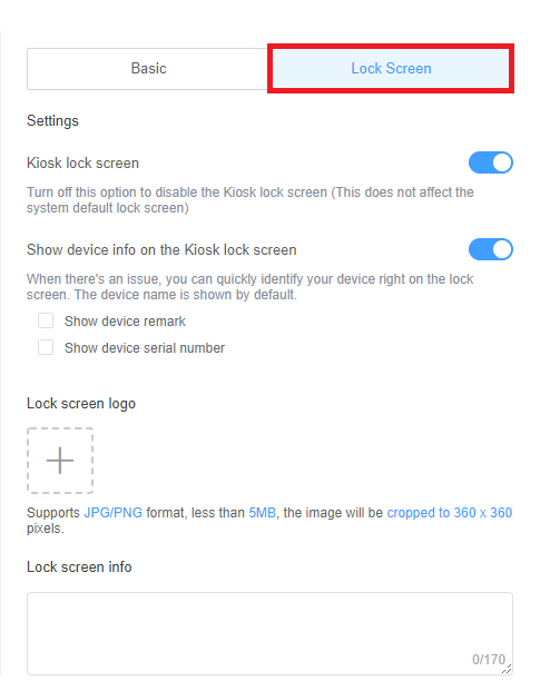 Configure Lock Screen Settings