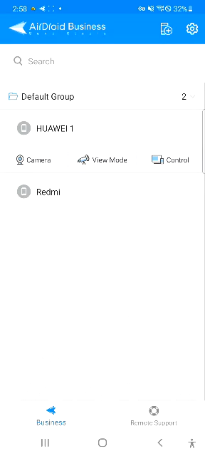 Mobile controller of AirDroid Business (for Android and iOS) 