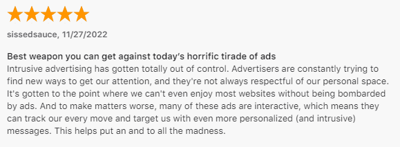 AdBlock Pro user review