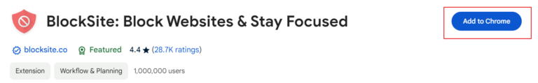 add Block Site to Chrome