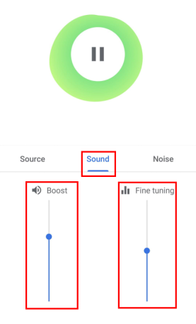 adjust volume level