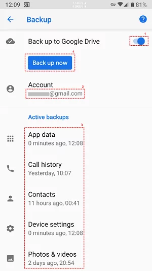 android cloud backup google drive