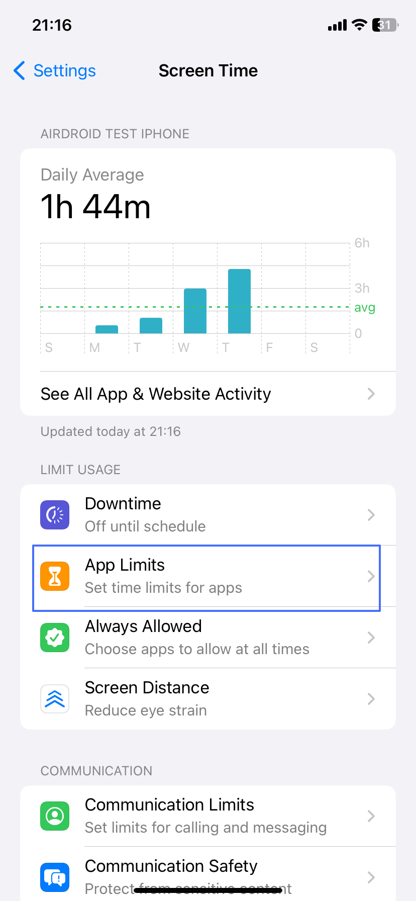 click App Limits