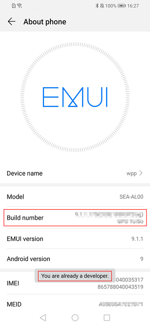 build number