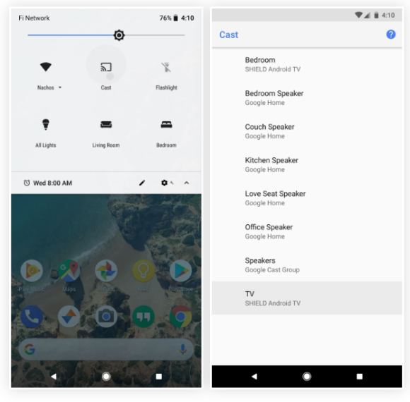 Transmitir Android a la TV a través de Google Home