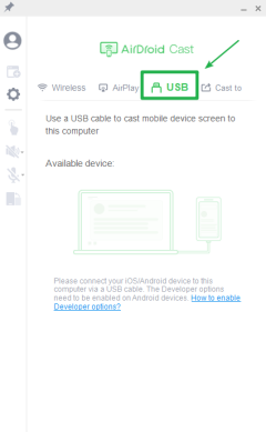 USB en AirDroid Cast