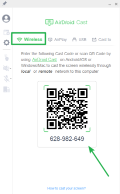 Inalámbrico en AirDroid Cast