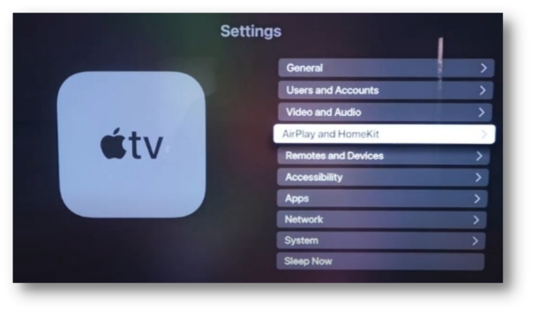 choose airplay and homekit