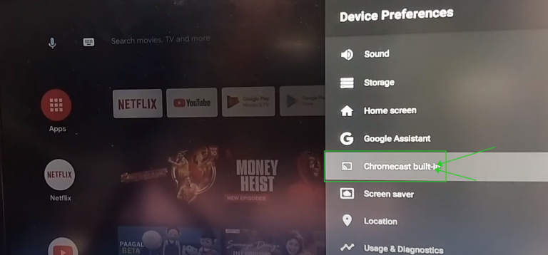 click chromecast built-in