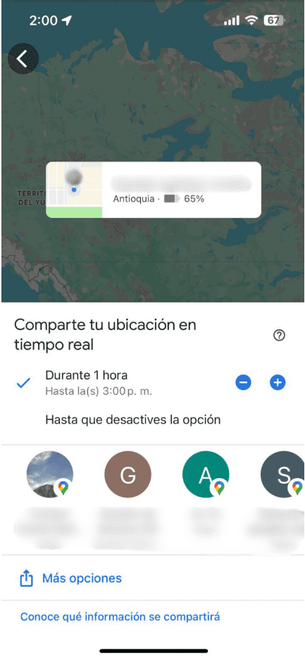 Compartir tu ubicación en tiempo real