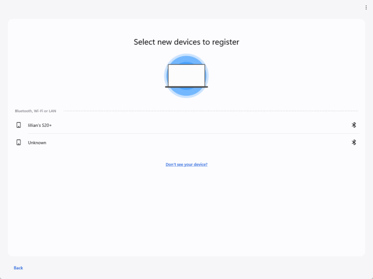 choose device to connect Samsung Flow