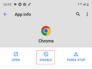 disable chrome