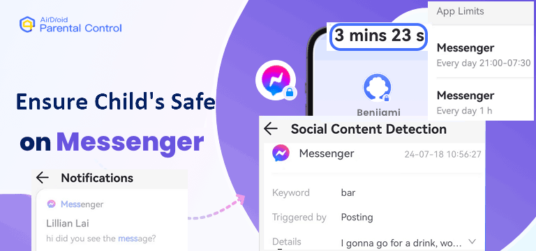 ensure child safe on Messenger with AirDroid Parental Control