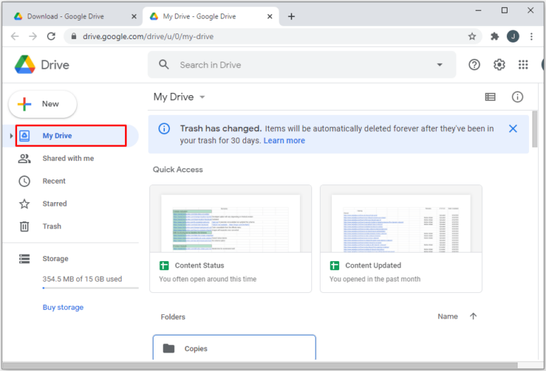 Google drive transfert des fichiers ajouter nouveau